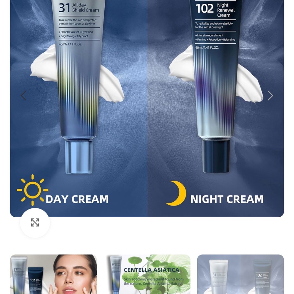 Day and Night Cream Set - Blue